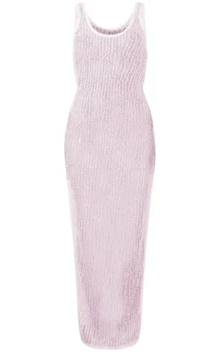 Petite Sequin Sheer Maxi Dress-PrettyLittleThing Sale