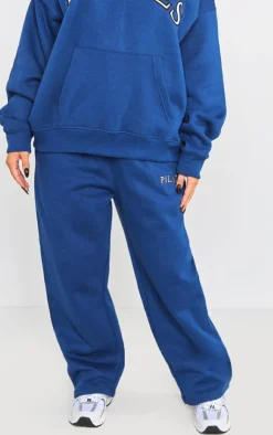 Hot PrettyLittleThing Petite Pilates Graphic Straight Leg Sweatpants Navy