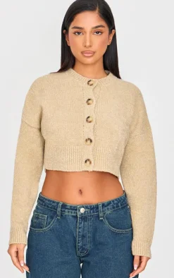 PrettyLittleThing Cardigans*Petite Knitted Button Up Cardigan
