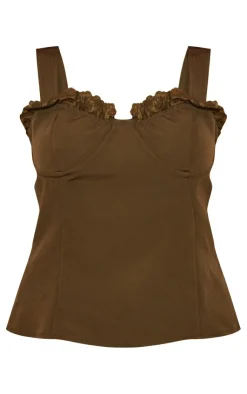 PrettyLittleThing Corsets*Petite Lace Detail Corset Top