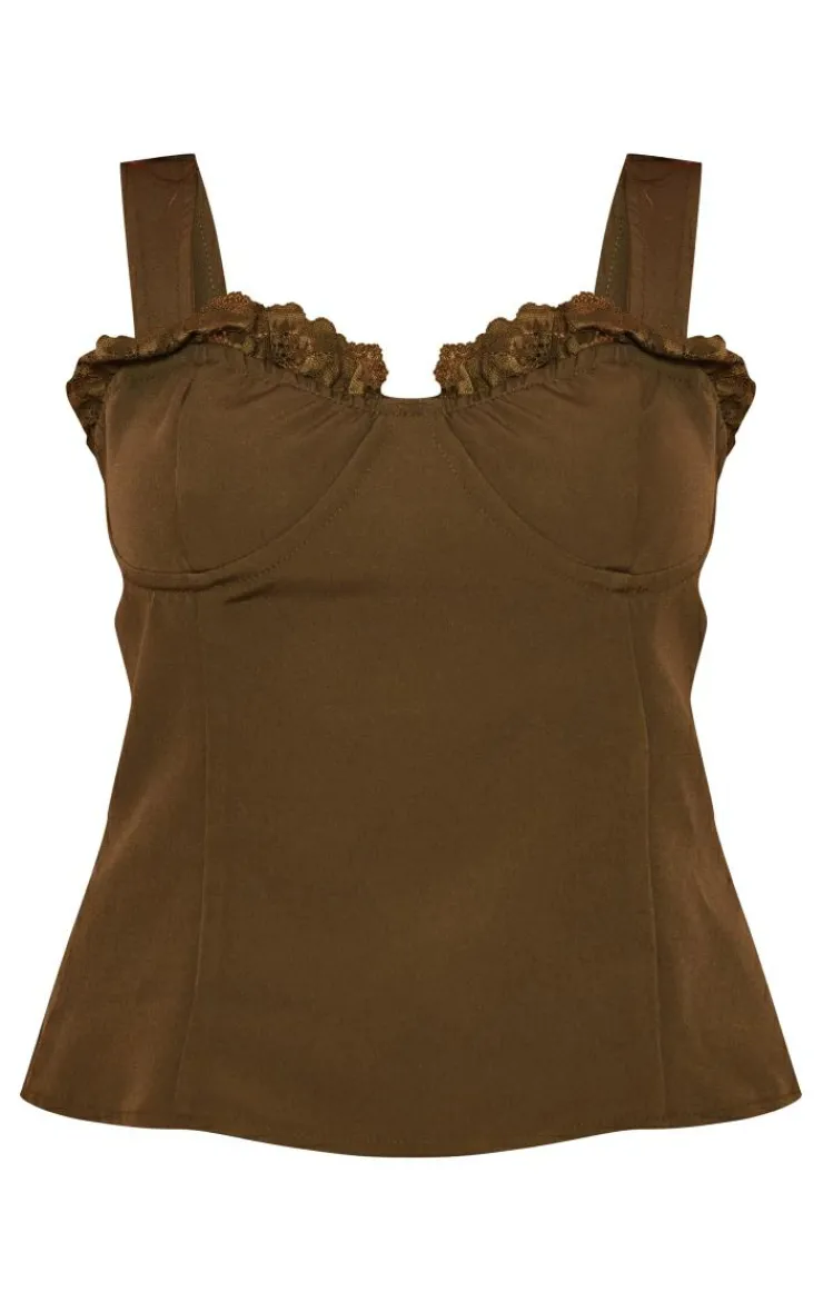 PrettyLittleThing Corsets*Petite Lace Detail Corset Top