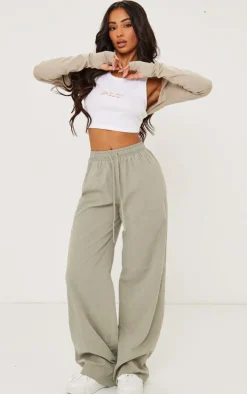 Petite Pale Green Peach Skin Cargo Pants