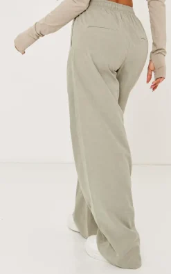 Petite Pale Green Peach Skin Cargo Pants
