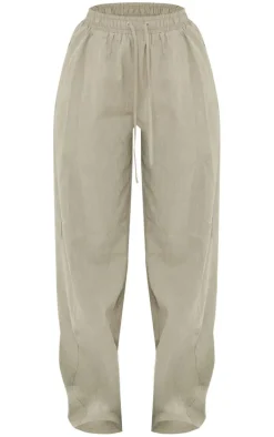 Petite Pale Green Peach Skin Cargo Pants
