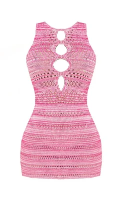 Petite Crochet Cut Out Mini Dress-PrettyLittleThing Best