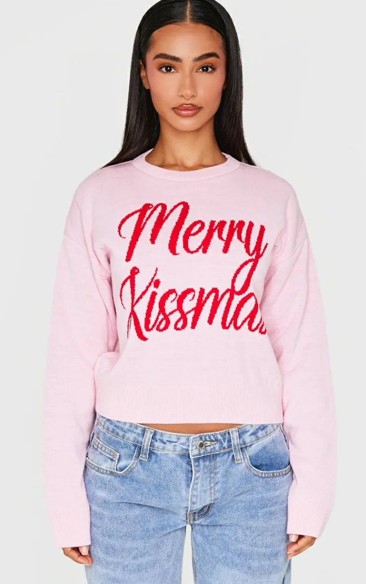 PrettyLittleThing Christmas Shop*Petite Merry Kissmas Christmas Sweater