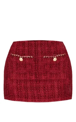 Best PrettyLittleThing Petite Twill Mini Skirt Red