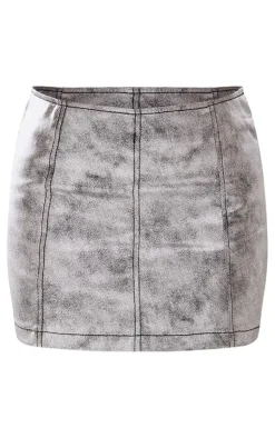 Petite Metallic Coated Extreme Micro Mini Skirt-PrettyLittleThing Discount