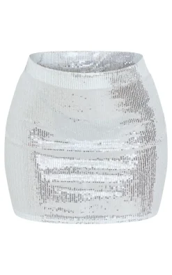 Petite Sequin Micro Mini Skirt-PrettyLittleThing Clearance