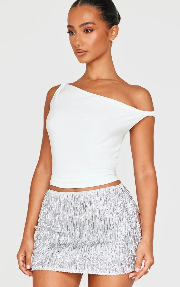 Petite Tassel Mini Skirt-PrettyLittleThing