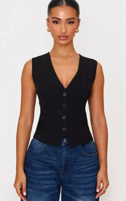 PrettyLittleThing Sleeveless Tops*Petite Sleeveless Vest