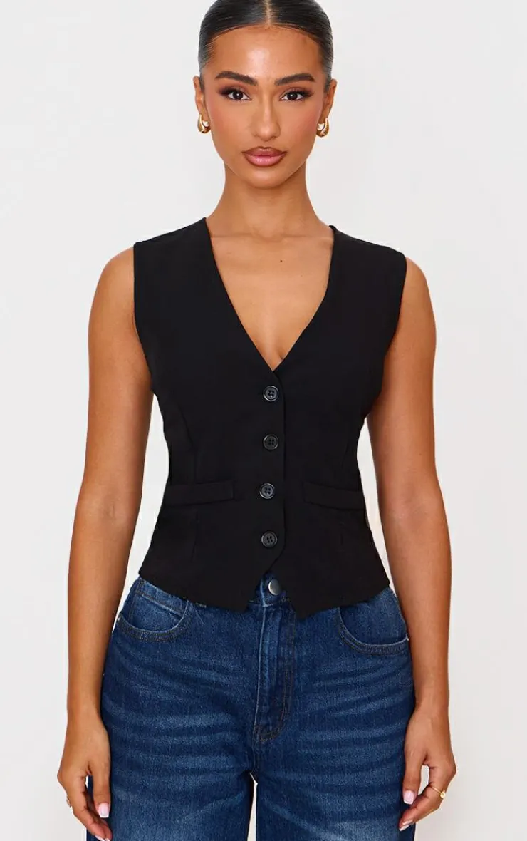 PrettyLittleThing Sleeveless Tops*Petite Sleeveless Vest