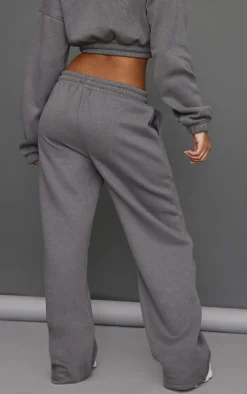 Outlet PrettyLittleThing Petite Wide Leg Seam Detailed Sweatpants Steel Blue