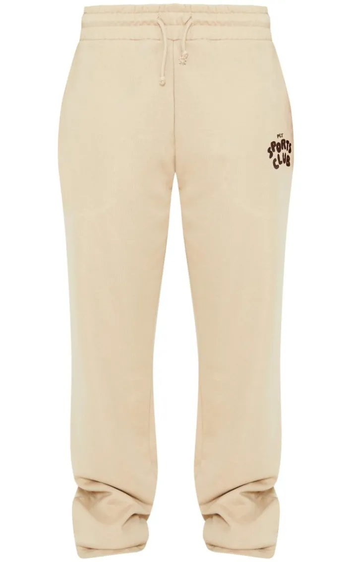 Petite Stone Logo Wide Leg Sweatpants