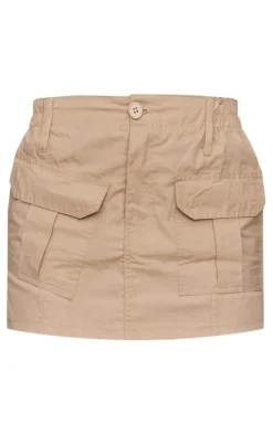 Petite Stone Pocket Front Cargo Micro Mini Skirt
