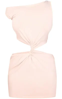 Petite Slinky Twist Cut Out Detail Mini Dress-PrettyLittleThing Sale