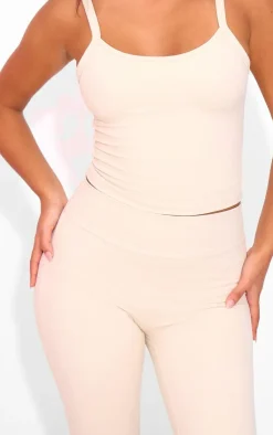 New PrettyLittleThing Petite Snatched Sculpt Legging Stone