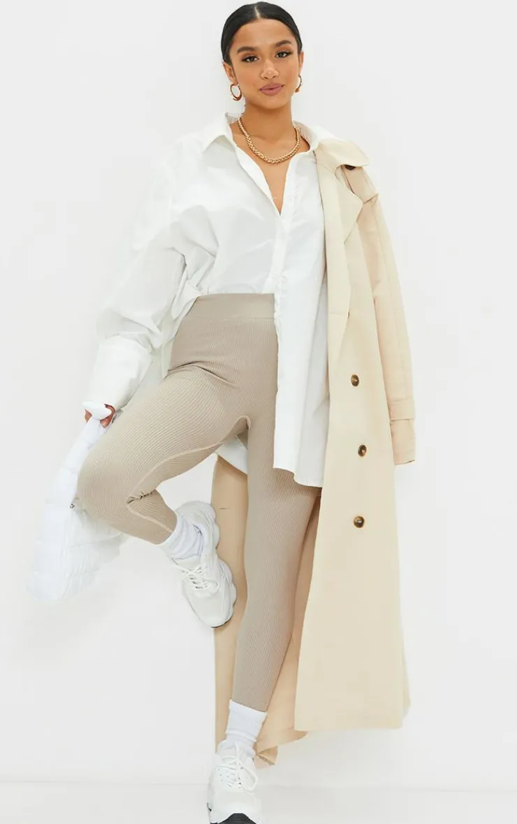 PrettyLittleThing Snatched*Petite Structured Snatched Rib Leggings