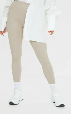PrettyLittleThing Snatched*Petite Structured Snatched Rib Leggings