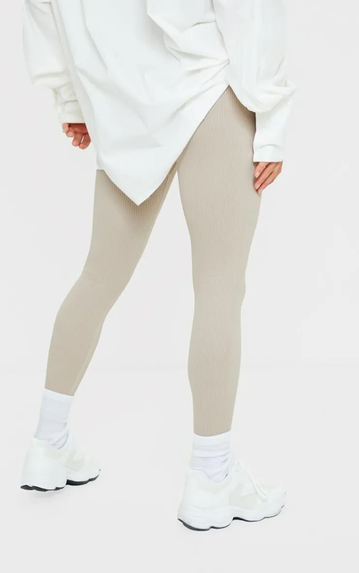 PrettyLittleThing Snatched*Petite Structured Snatched Rib Leggings