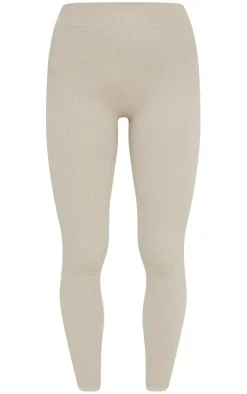 PrettyLittleThing Snatched*Petite Structured Snatched Rib Leggings