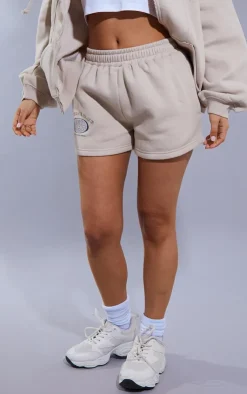 Sale PrettyLittleThing Petite Sweat Shorts Stone