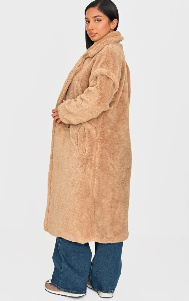 PrettyLittleThing Teddy Coats*Petite Teddy Bear Borg Coat