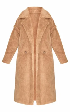 PrettyLittleThing Teddy Coats*Petite Teddy Bear Borg Coat