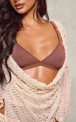 Best PrettyLittleThing Petite Textured Extreme Cowl Neck Top Stone