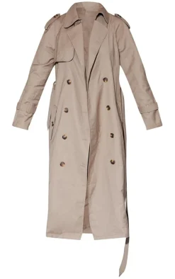 PrettyLittleThing Trench Coats*Petite Woven Oversized Trench Coat