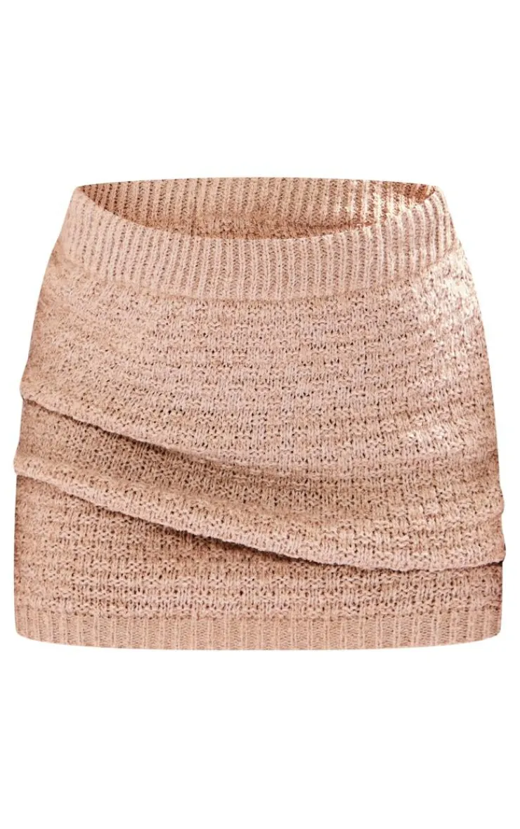 Best PrettyLittleThing Petite Boucle Mini Skirt Taupe