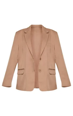 PrettyLittleThing Thanksgiving Outfits*Petite Woven Oversized Blazer