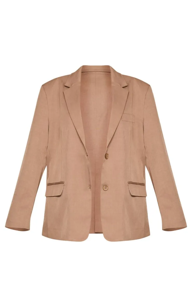 PrettyLittleThing Thanksgiving Outfits*Petite Woven Oversized Blazer