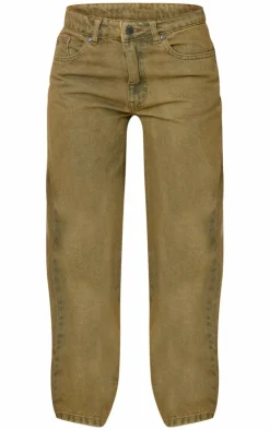 Petite Vintage Oil Wash Low Waist Wide Leg Jeans