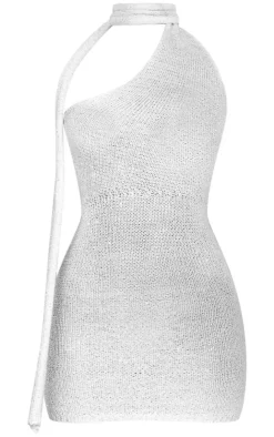 Petite Knitted Sequin Wrap Around Mini Dress-PrettyLittleThing Hot