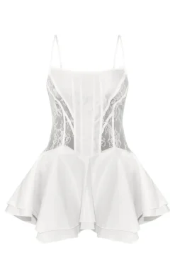 Petite Lace Corset Shift Dress-PrettyLittleThing Best