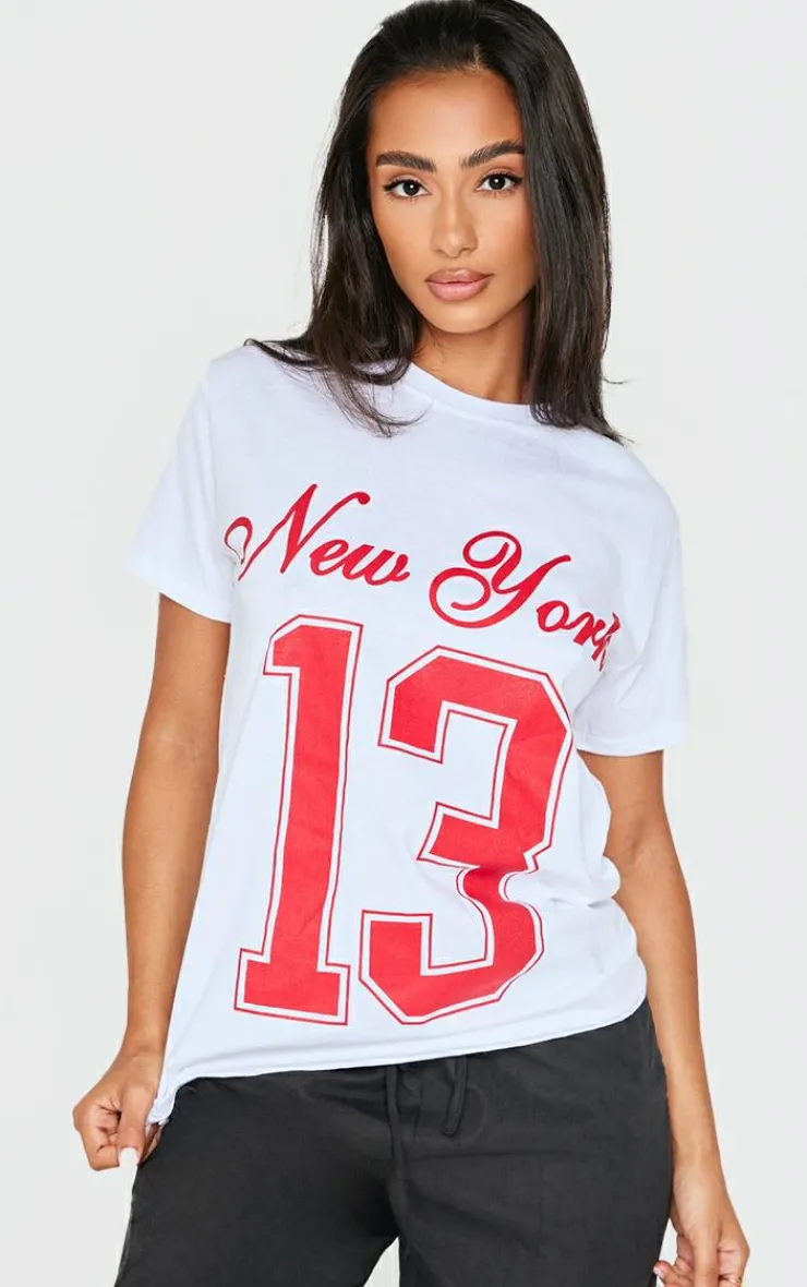 PrettyLittleThing T-Shirts*Petite New York Oversized Top
