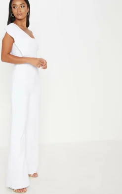 Petite One Shoulder Drape Jumpsuit-PrettyLittleThing Outlet