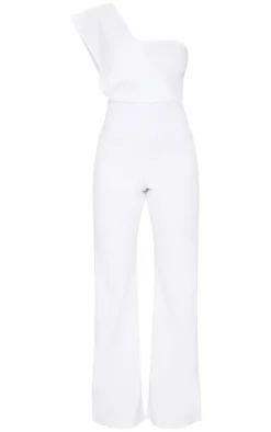 Petite One Shoulder Drape Jumpsuit-PrettyLittleThing Outlet
