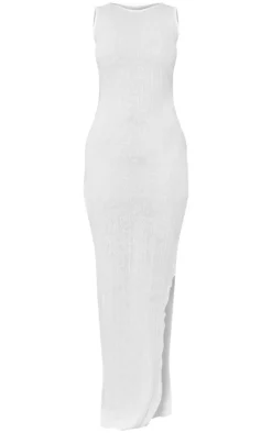 Petite Open Back Sheer Textured Maxi Dress-PrettyLittleThing Sale