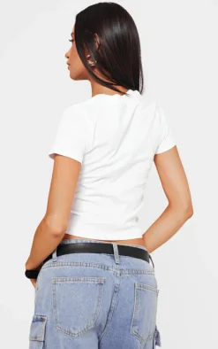 PrettyLittleThing T-Shirts*Petite Pilates Graphic Fitted Top