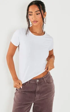 PrettyLittleThing T-Shirts*Petite Premium Cotton Cap Sleeve T-shirt