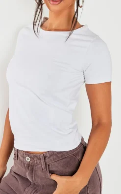 PrettyLittleThing T-Shirts*Petite Premium Cotton Cap Sleeve T-shirt
