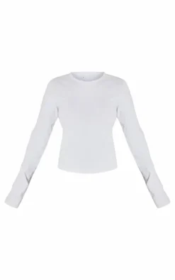 PrettyLittleThing T-Shirts*Petite Premium Cotton Long Sleeve Fitted T-shirt