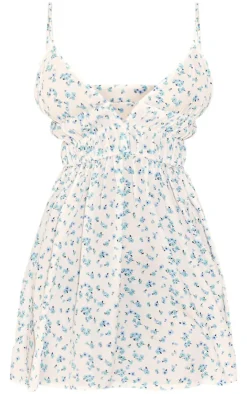 Petite Printed Strappy Floral Shift Dress-PrettyLittleThing