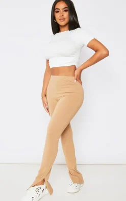 PrettyLittleThing Snatched*Petite Short Sleeve Snatched Rib Ruched Side Fitted T Shirt