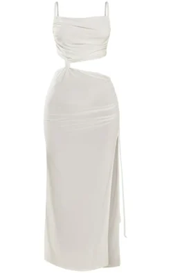 Petite Slinky Midaxi Dress-PrettyLittleThing Outlet