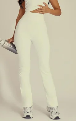 Outlet PrettyLittleThing Petite Snatched Sculpt Flared Pants White