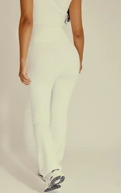 Outlet PrettyLittleThing Petite Snatched Sculpt Flared Pants White