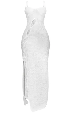 Petite Strappy Textured Cut Out Maxi Dress-PrettyLittleThing Best